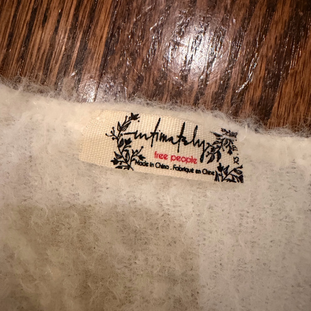 Free People Cream Fuzzy Knit Tank - Picture 3 of 3